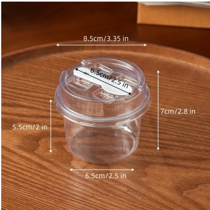Clear Dessert Cups with Lids & Spoons – 12PCS