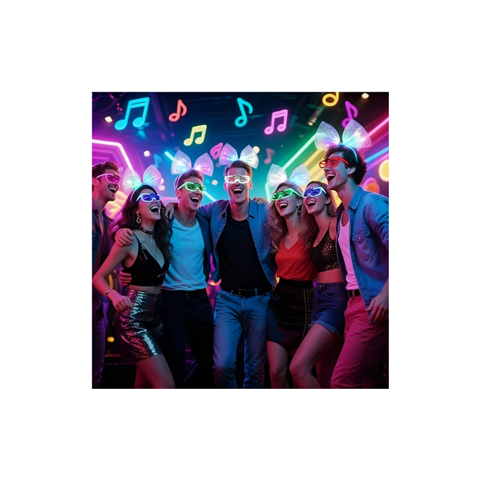 5 pcs LED Neon Glasses & Luminous Butterfly Hair Accessories