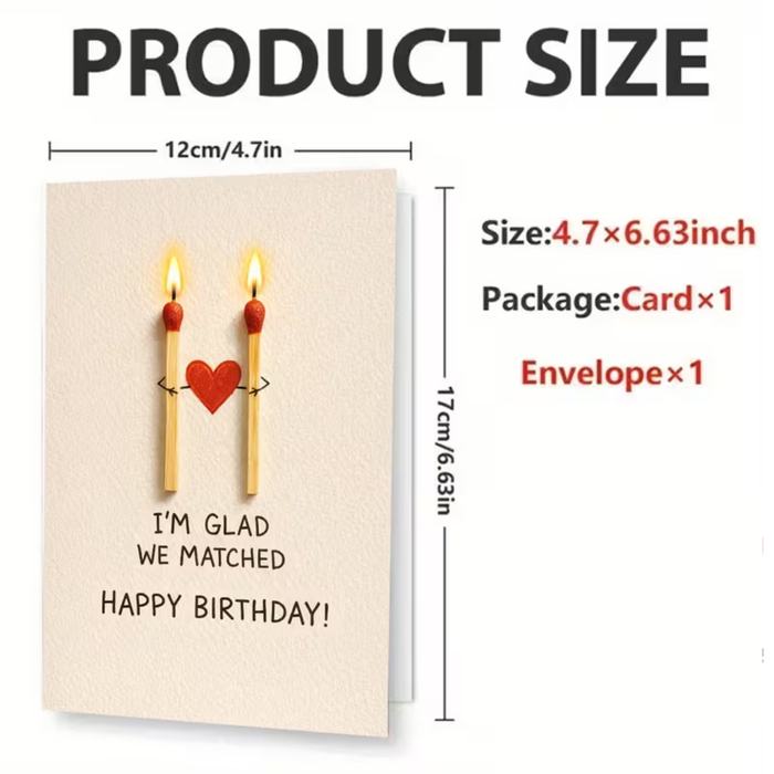 I’m Glad We Matched Heart Card-2D Print