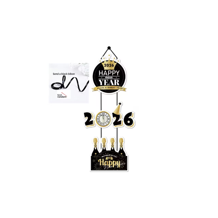 2026 Happy New Year Door Hanging Decoration