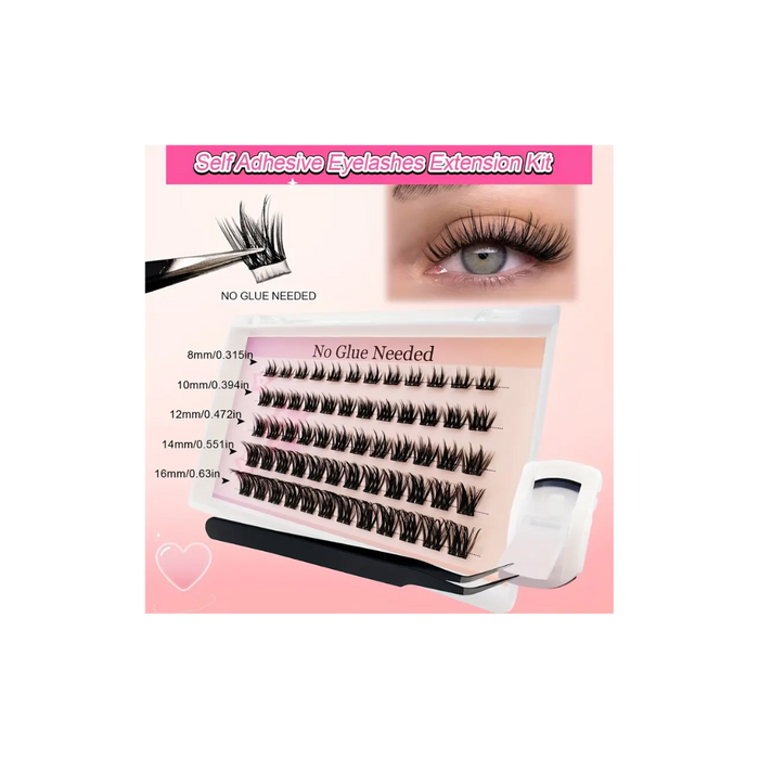Cluster False Eyelash Set with Tweezers