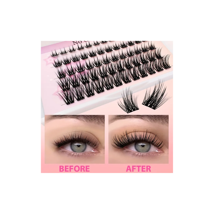 Cluster False Eyelash Set with Tweezers