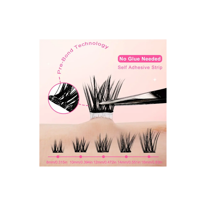 Cluster False Eyelash Set with Tweezers