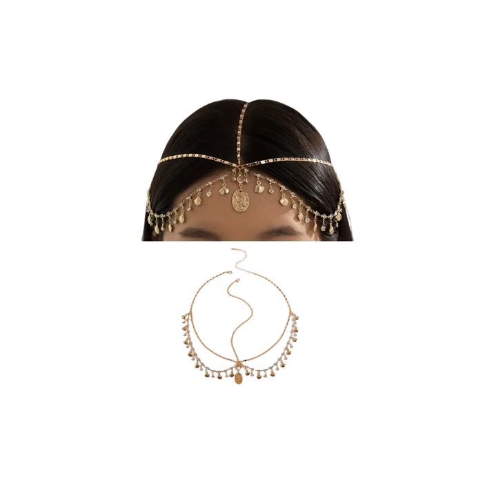 Women’s Bohemian Beaded Headpiece with Tassel