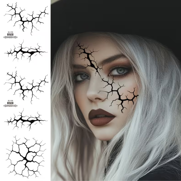 Black Lightning Temporary Tattoos