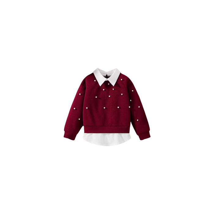 Girls' Stylish Pearl Pullover – Qatar National Day Inspired