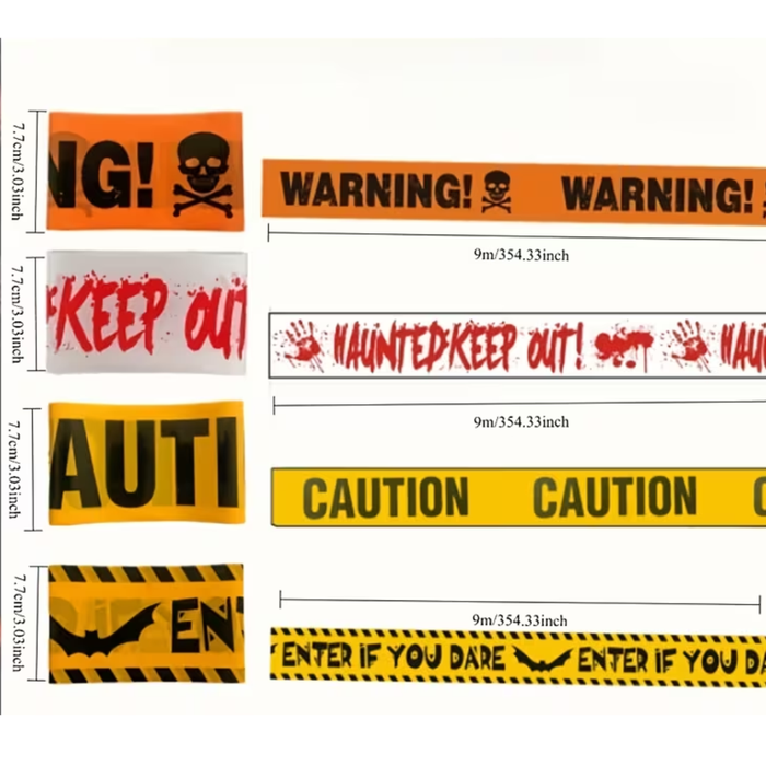 Halloween Spooky Caution Safety Tape