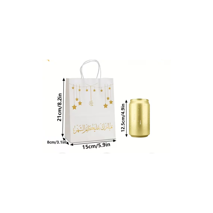 Ramadan & Eid Golden Foil Gift Bags Design A 3Pcs