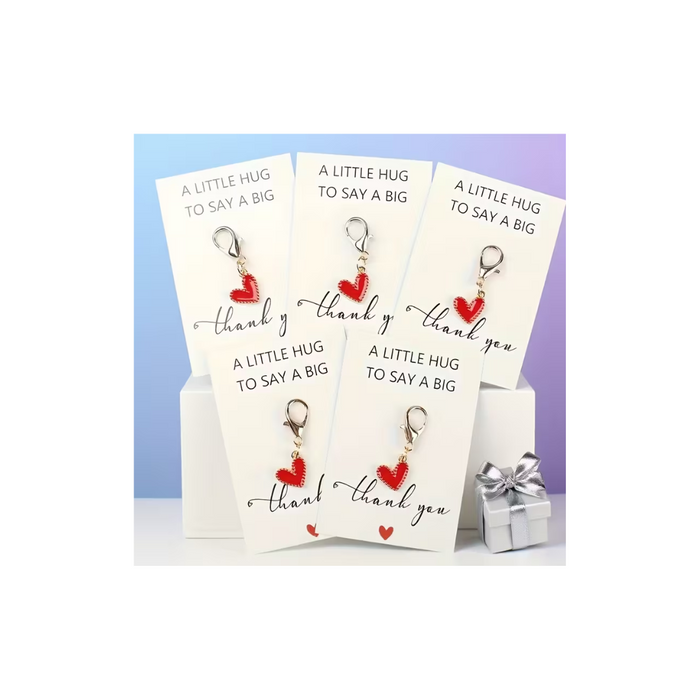 Red Heart Pendant  Keychain for Teachers Day