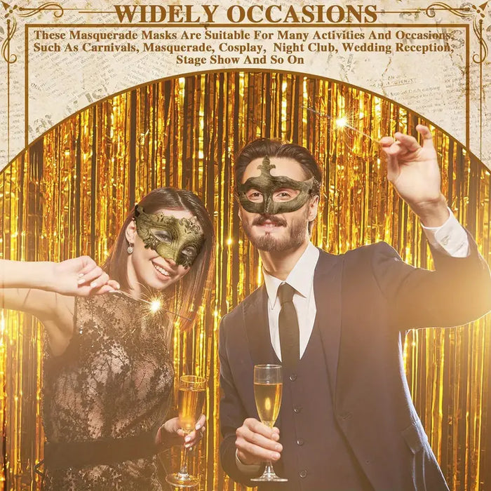 Masquerade Ball Couple Masks Set of 2