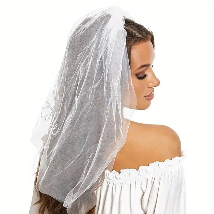 White Bride-to-Be Veil Crown