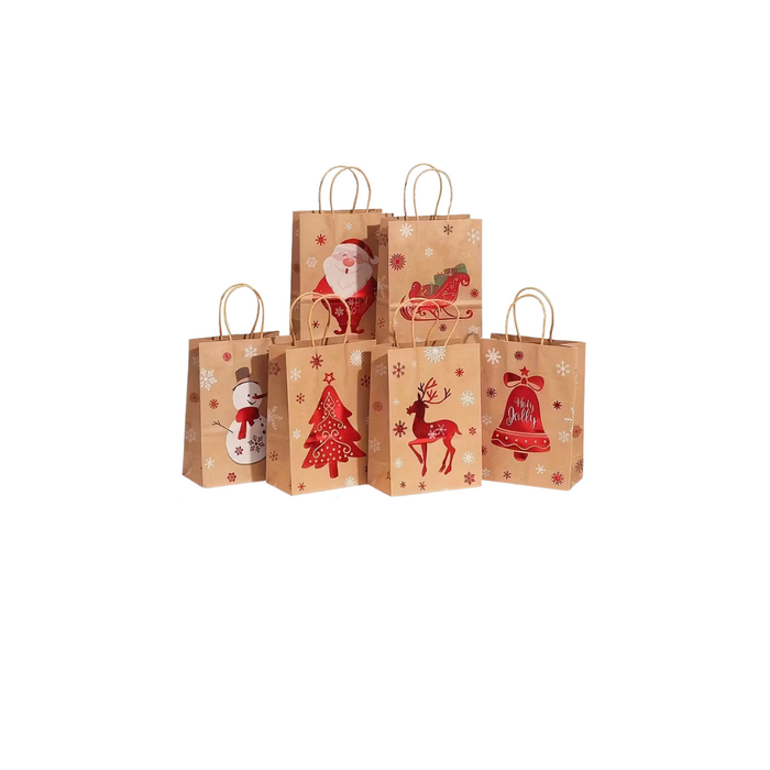 Holiday Season Gift Bags- 6 pcs