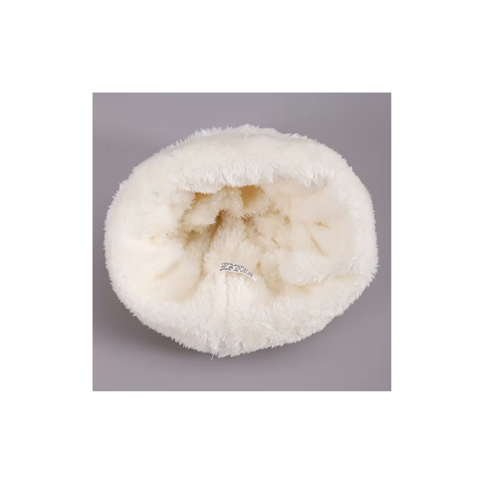 Cherry Blossom Pendant Winter Hat – Beige (Kids)