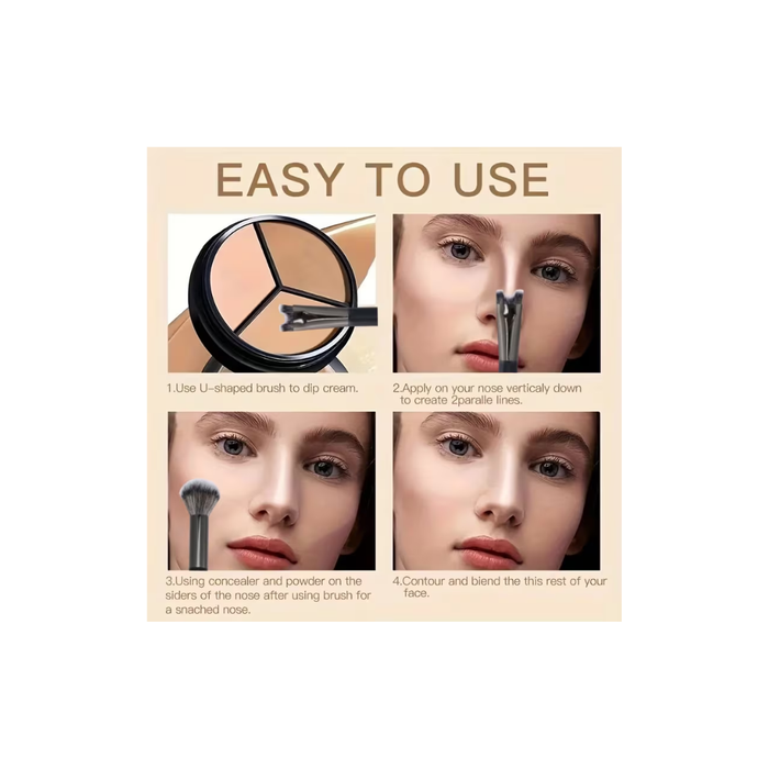 U-Shaped Dual-End Nose Contouring Makeup Brush