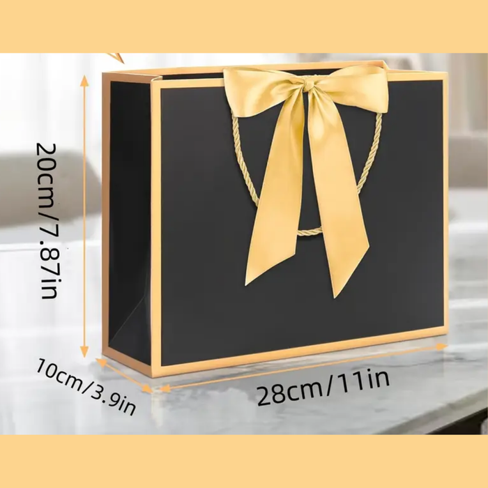 Luxe Black & Gold Gift Bag – 1pc