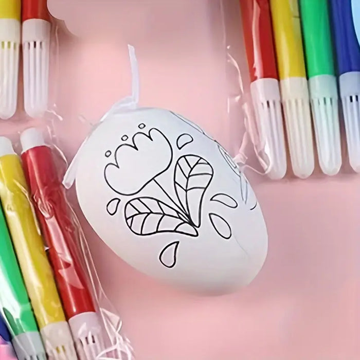 DIY Easter Eggs with Colored Pencils - 8pcs Set