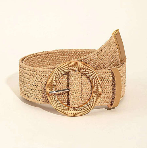 Boho Woven Wooden Buckle Belt