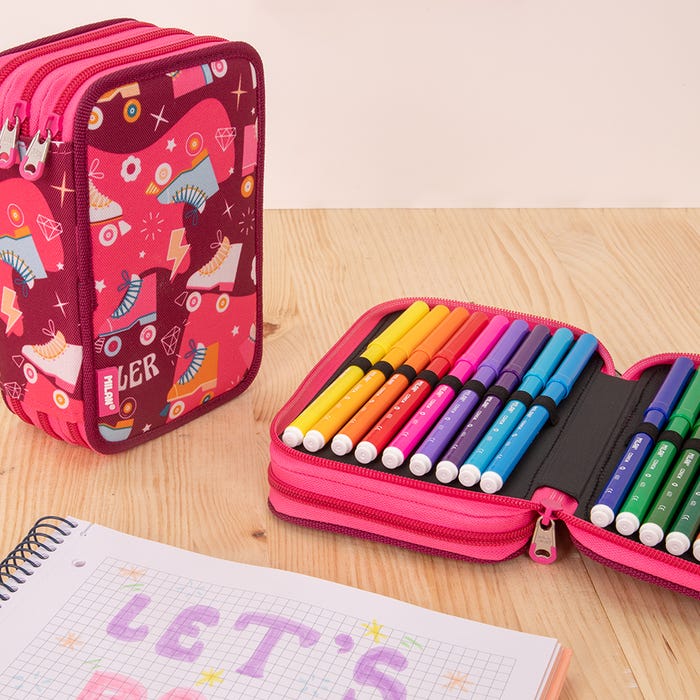 Double Decker Pencil Case Roller Special Series - Pink