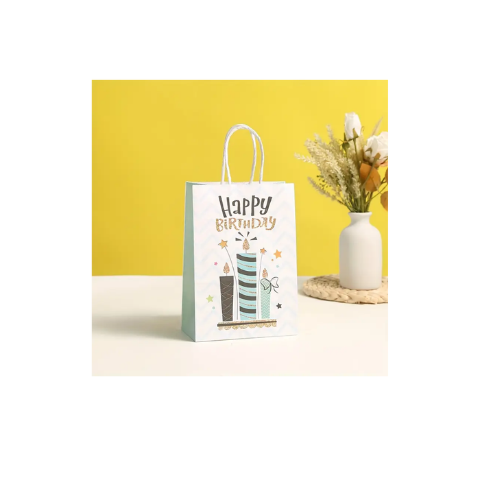 Cartoon Printed Kraft Paper Gift Bag-8 pcs