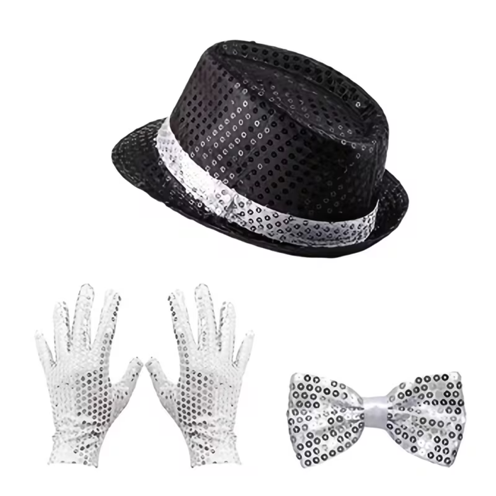 Pop Star Sequin Costume Accessories Set – 3PCS