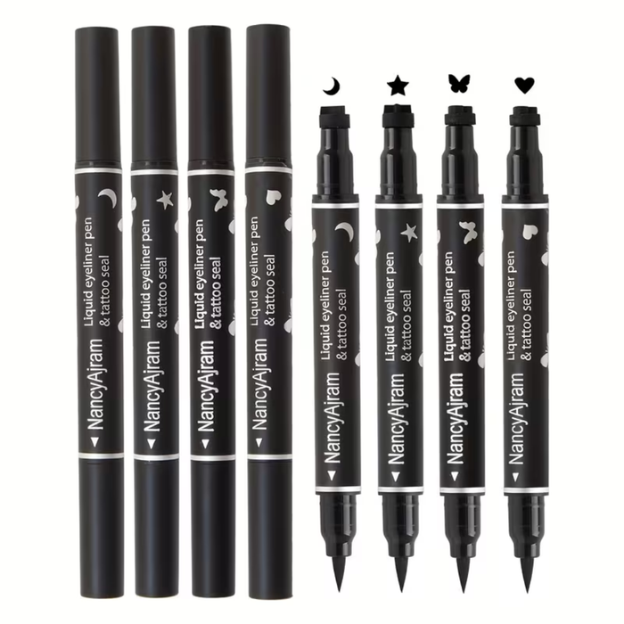 Double-Ended Eyeliner & Shape Stamp Set – 4PCS