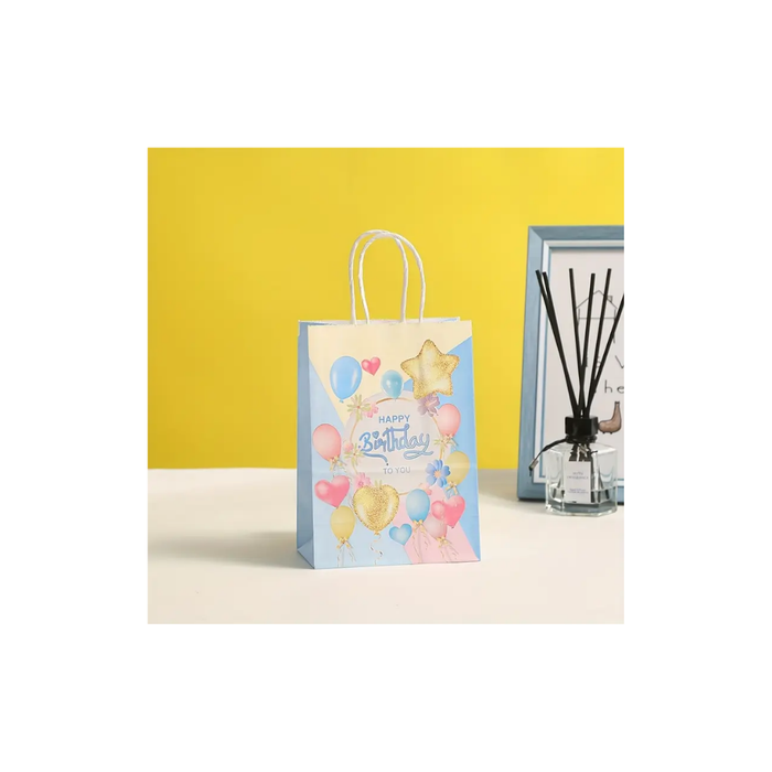 Cartoon Printed Kraft Paper Gift Bag-8 pcs