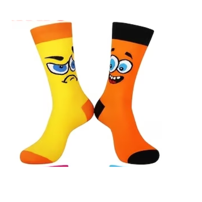 Cute Cartoon Expression Mid-Calf Socks