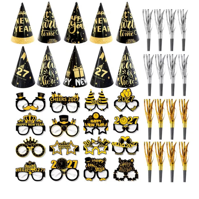 2027 New Year’s Eve Party Accessories Set – 48PCS