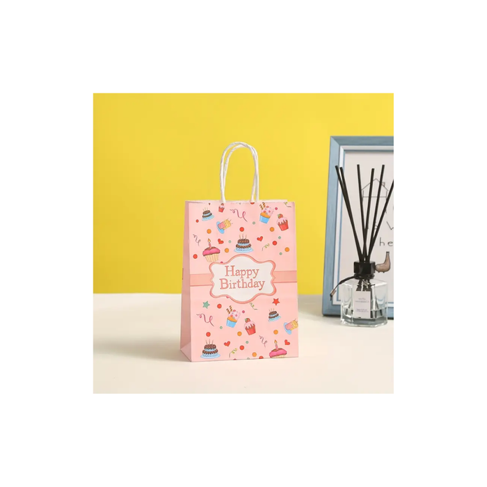Cartoon Printed Kraft Paper Gift Bag-8 pcs