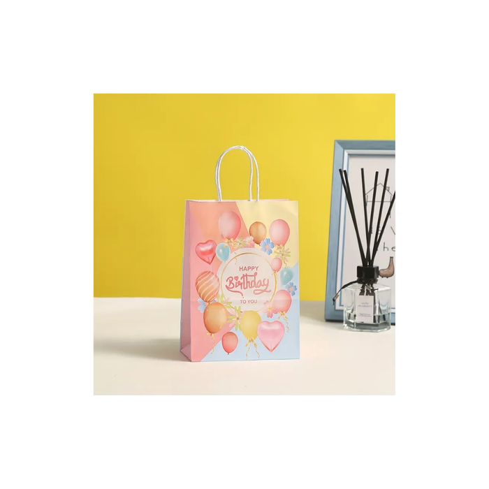 Cartoon Printed Kraft Paper Gift Bag-8 pcs