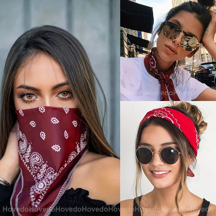 Classic Tie-Dye Paisley Bandana Scarf - 1pc