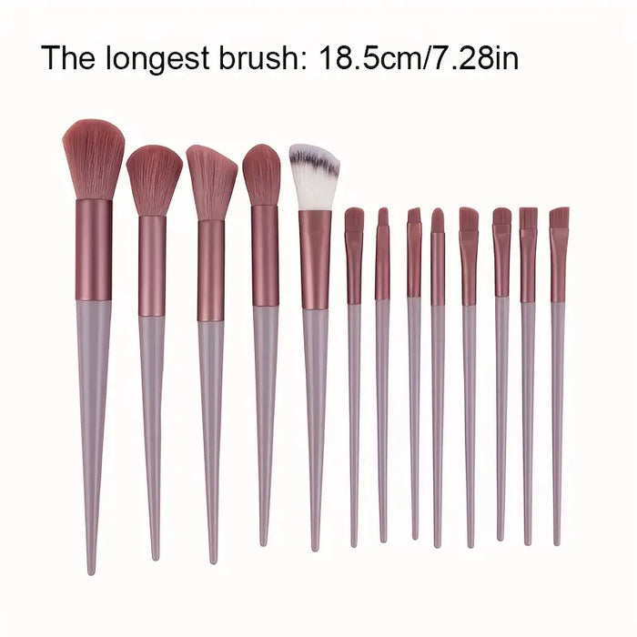 Makeup Brush 13-Piece Set with Travel Pouch