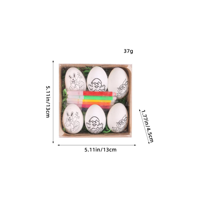 DIY Easter Eggs with Colored Pencils - 12 pcs  Set