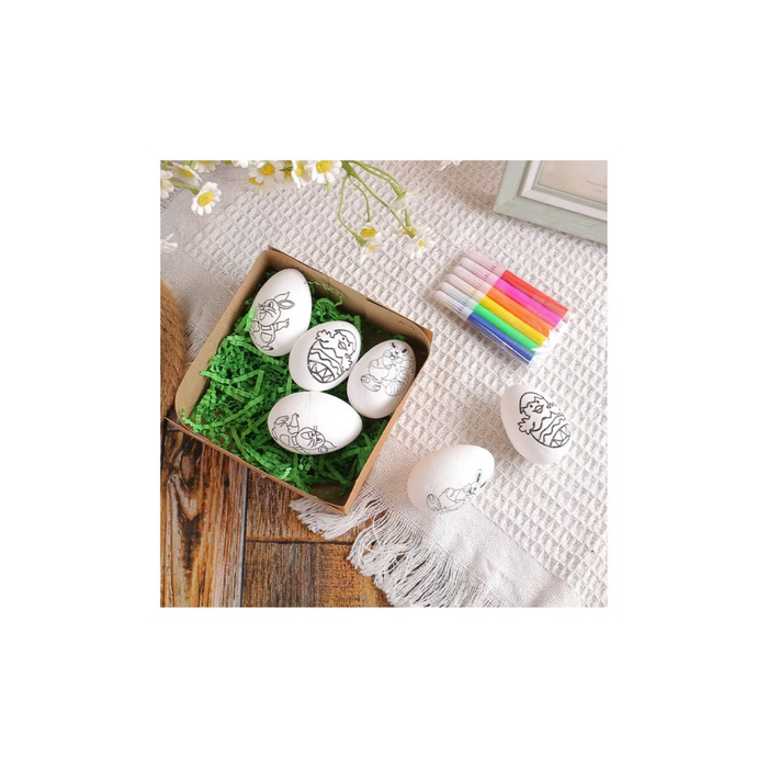DIY Easter Eggs with Colored Pencils - 12 pcs  Set