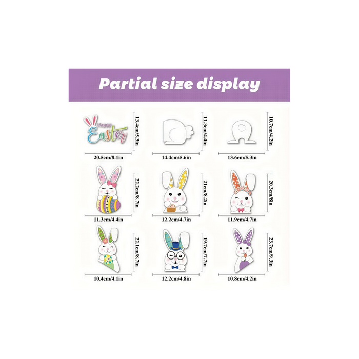 Easter Static Window Clings Set (121PCS / 9 Sheets)