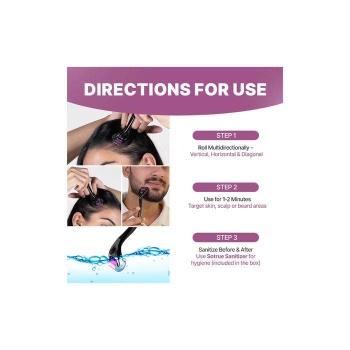 Derma Roller for Face, Hair & Beard 0.25mm