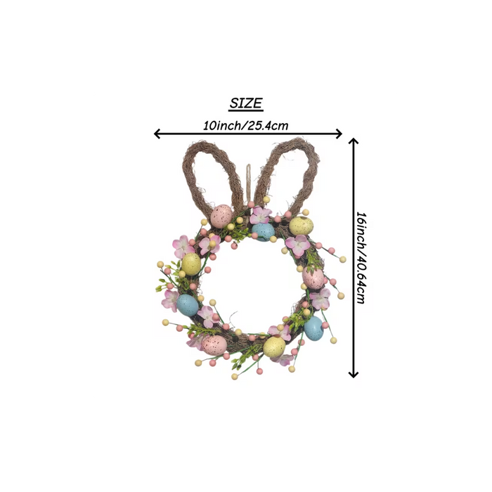 Pastel Easter Egg Rabbit Wreath (1PC)