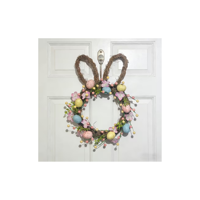 Pastel Easter Egg Rabbit Wreath (1PC)