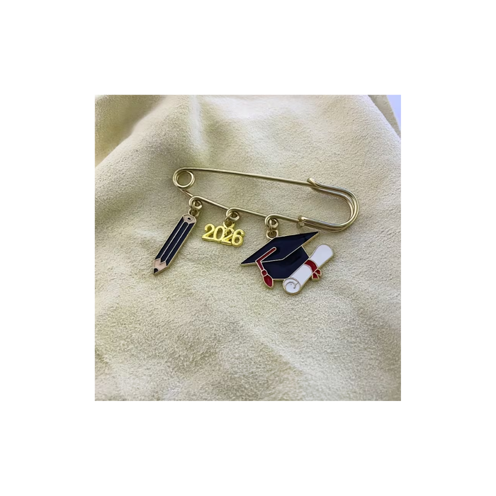 Graduation Cap & Gown Brooch Pin