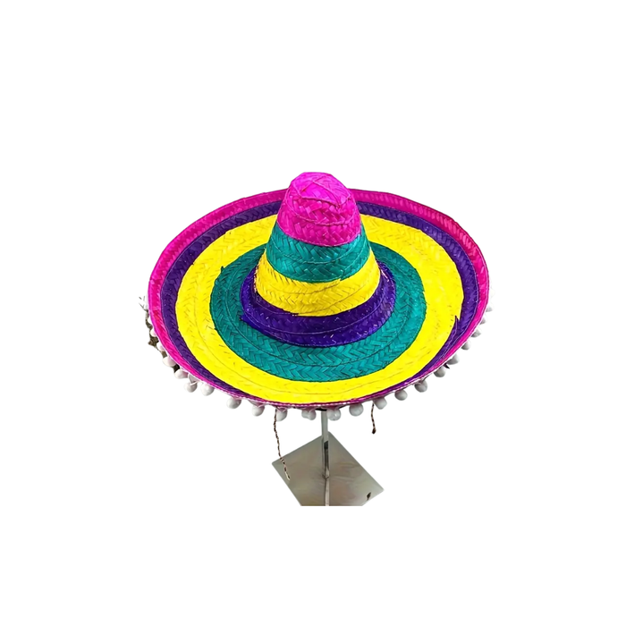 Mexican Sombrero Party Hat Multicolor Fiesta  قبعة سومبريرو مكسيكية للحفلات متعددة الألوان