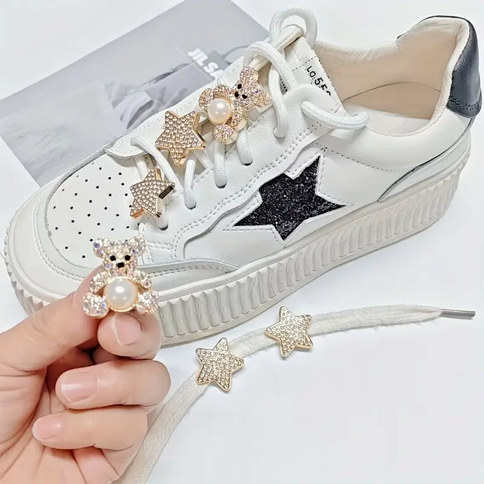 Diamond Studded Charm Shoe Clips
