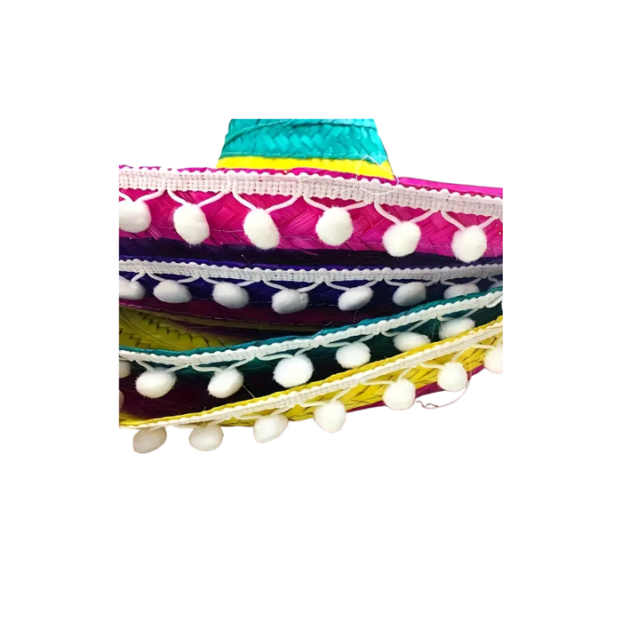 Mexican Sombrero Party Hat Multicolor Fiesta  قبعة سومبريرو مكسيكية للحفلات متعددة الألوان