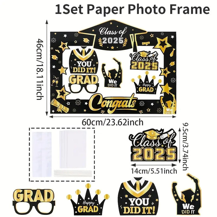 Class of 2025 Graduation Photo Frame Party Set & Props
