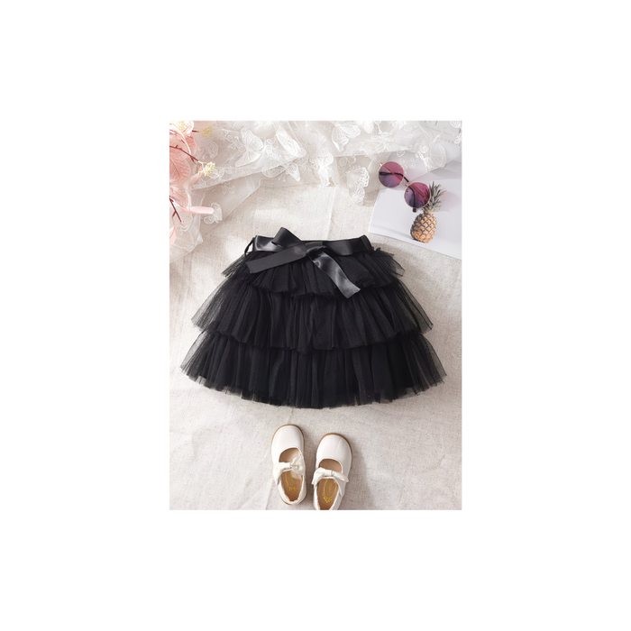 Girls Black Tulle Party skirt