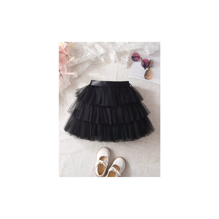 Girls Black Tulle Party skirt