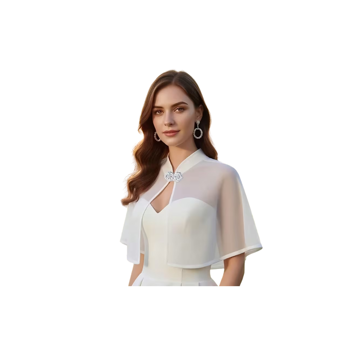 Elegant Bridal Shawl Cape for Women