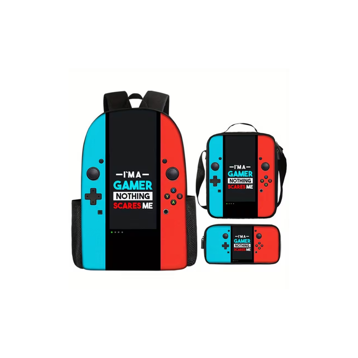 Gaming Theme Backpack Set (3PCS)
