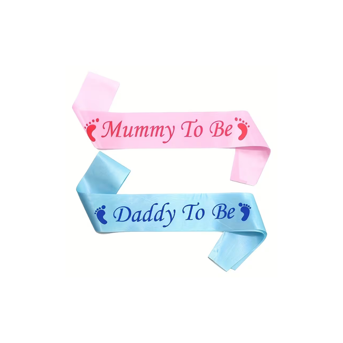 “Mummy to Be & Daddy to Be” Sashes (2PCS)