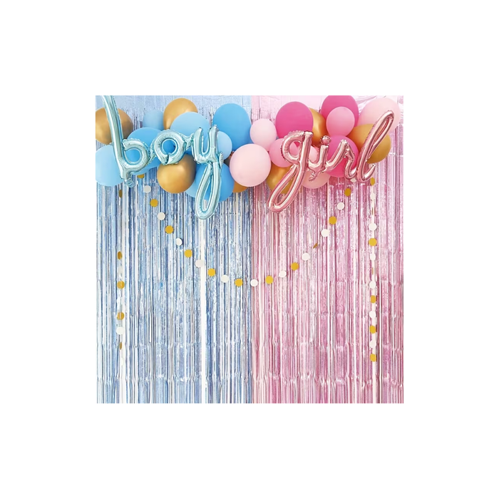 Pink & Blue Tassel Backdrop Set (2PCS)