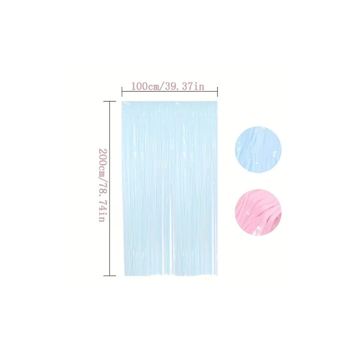 Pink & Blue Tassel Backdrop Set (2PCS)